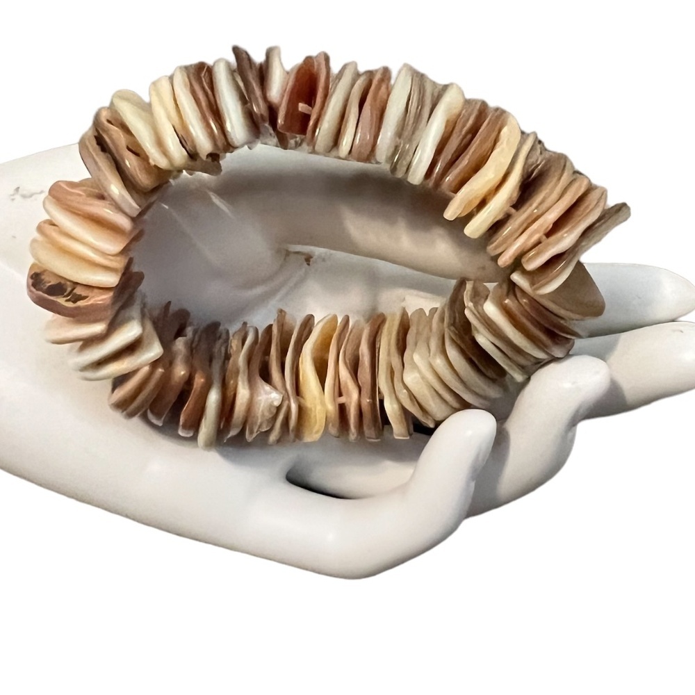 Elasticized Shell Bracelet Women's Elastic Stretc… - image 1